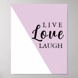 Póster Vive Ama Ríe Tipografía Motivacional