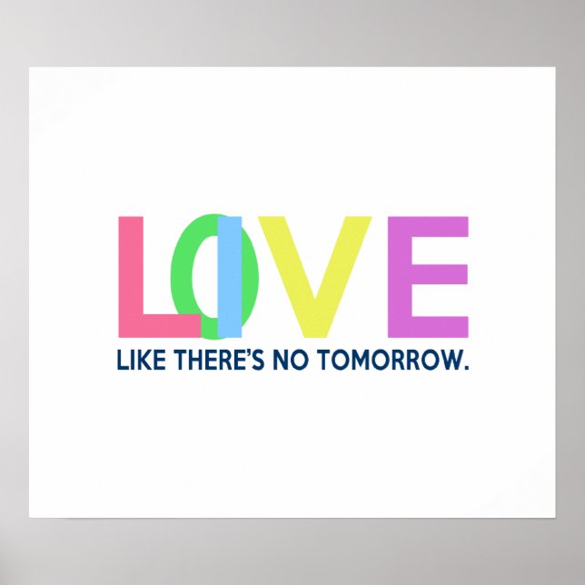 Póster Vive amor como si no hubiera mañana (Frente)