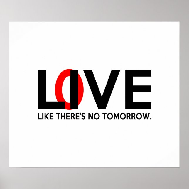 Póster Vive amor como si no hubiera mañana (Frente)