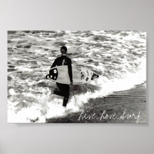 Póster Vive. Amor. Surf.