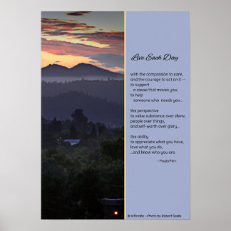 Póster Vive cada día con compasión...Poster