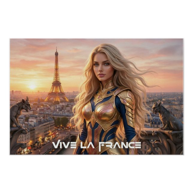 PÓSTER VIVE LA FRANCE - PARIS (Anverso)