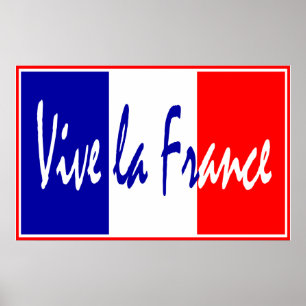 Póster Vive La France Poster, restaurante francés, deport
