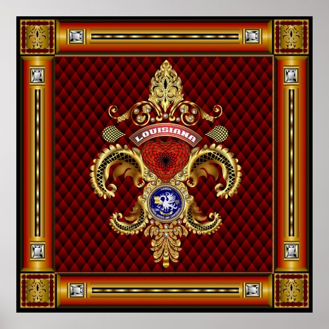 Póster Vive la Louisiane louisiana (Frente)