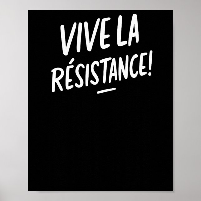Póster Vive la resistencia a la resistencia de Trump (Frente)