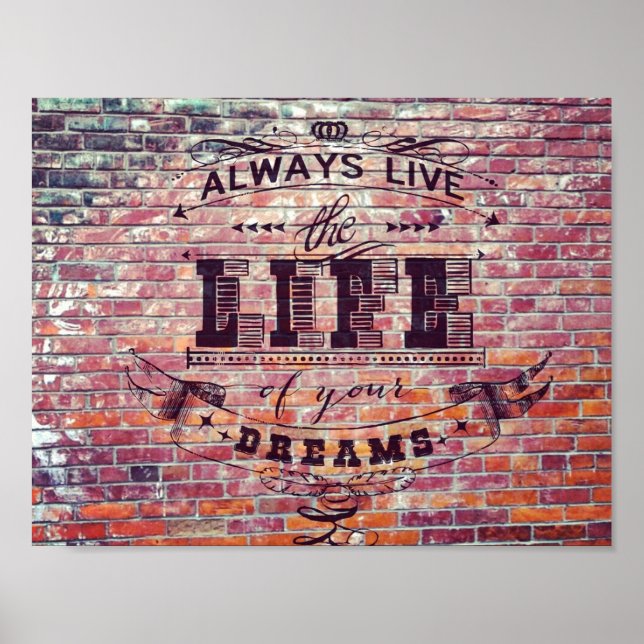 Póster Vive la vida de tus sueños (Frente)