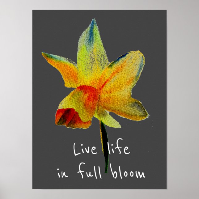 Póster Vive la vida en plena floración Primavera del Daff (Frente)