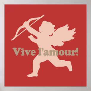 Póster Vive L'amour Cupid poster