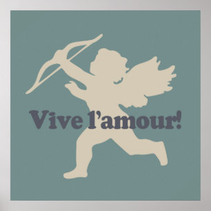 Póster Vive L'amour Cupid poster
