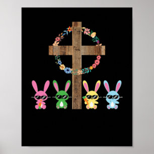 Póster Vive Pascua Feliz Cruz de la Fe de Pascua