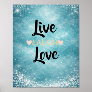 Póster Vive, Ríe, Ama Cita Inspiradora