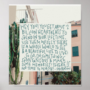 Póster Vive su cita de la vida