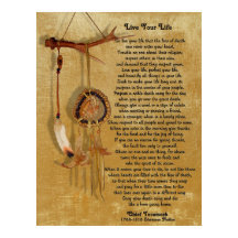 "Vive tu vida", Jefe Tecumseh con Dream-catcher