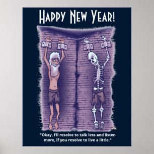 Póster Vive Un Poco Azul Oscuro