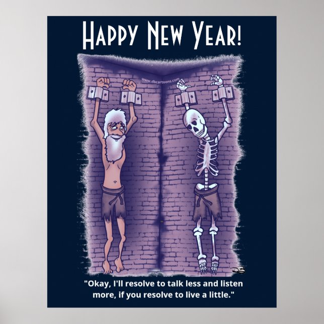 Póster Vive Un Poco Azul Oscuro (Frente)