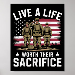 Póster Vive Una Vida Que Vale La Pena Su Sacrificio Citan