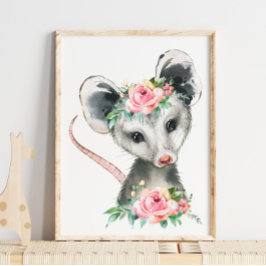 Póster Viverito de Animales del Bosque Possum Bebé | Impr