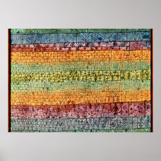 Póster Vivero de árboles - Klee (Frente)