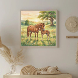 Póster Vivero de Caballo Mamá y Cría