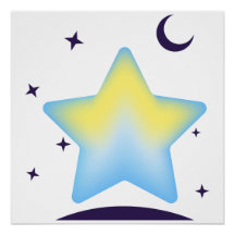 Vivero de Estrellas y Luna Pastel Caprichoso