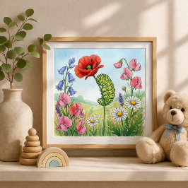 Póster Vivero de insectos diminutos Caterpillar