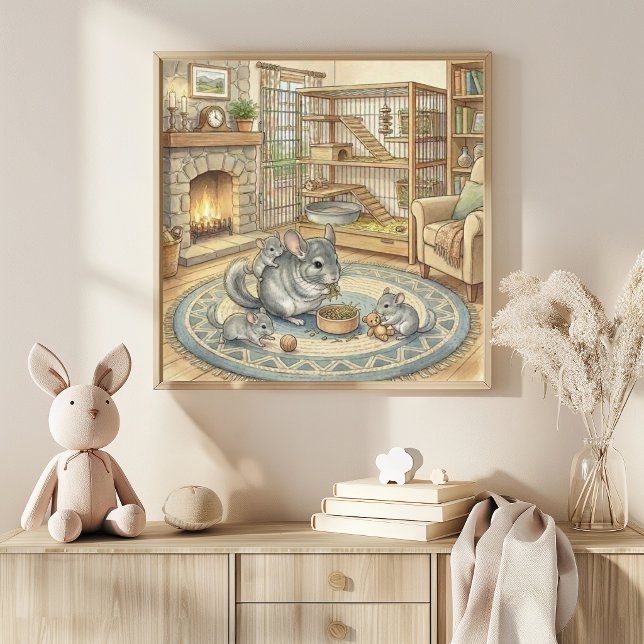Póster Vivero de Mama Chinchilla y Bebés (Subido por el creador)