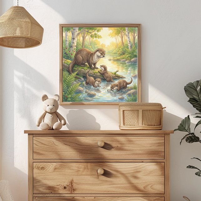 Póster Vivero de Mamá Nutria y Crías (Subido por el creador)