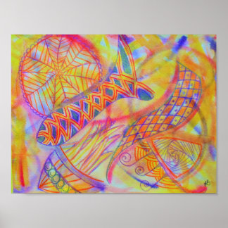 Póster Vivid abstract mixed media