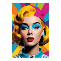 Vivid Elegance - Audaz Pop Art Woman