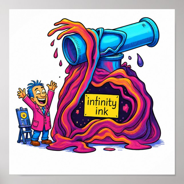 Póster Vivid Flat Color Humorous Seamless Fabric (Frente)