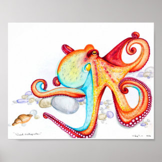 Póster Vivid Octopoda