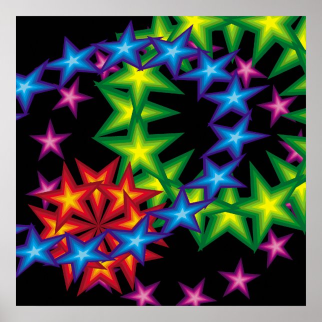 Póster vivid star circles (Frente)
