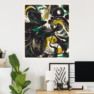 Póster Vivid Vision of Expression de Franz Marc - Génesis