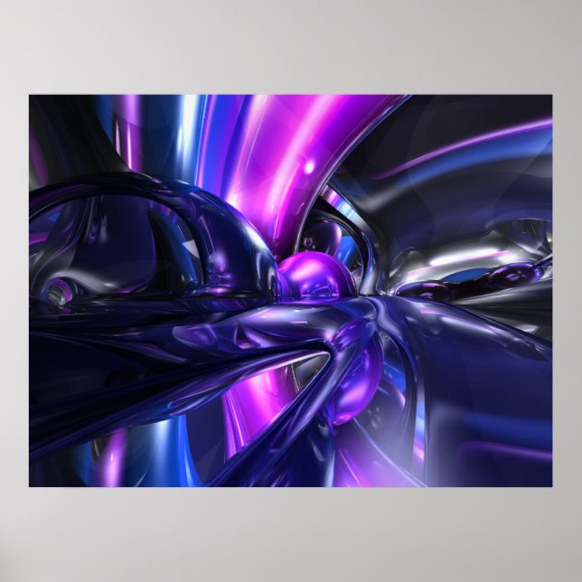 Póster Vivid Waves Abstract Poster (Frente)