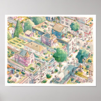 Póster Vivienda en Medio