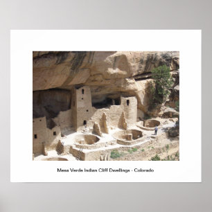 Póster Viviendas de acantilado indias del Mesa Verde