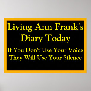 Póster Viviendo el Diario de Ana Frank Habla