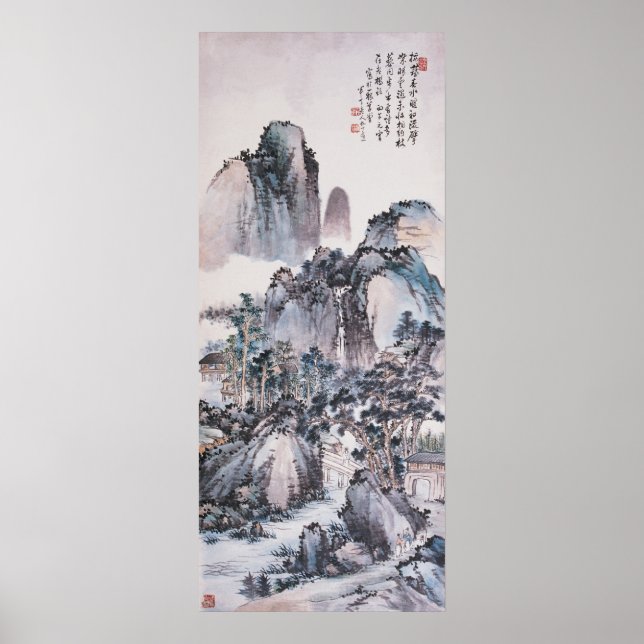 Póster Viviendo en las montañas (Frente)