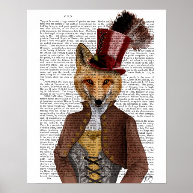 Póster Vivienne Steampunk Fox (Frente)