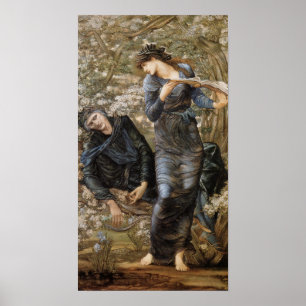 Póster Vivien's Teasing off Merlin (Edward Burne-Jones)