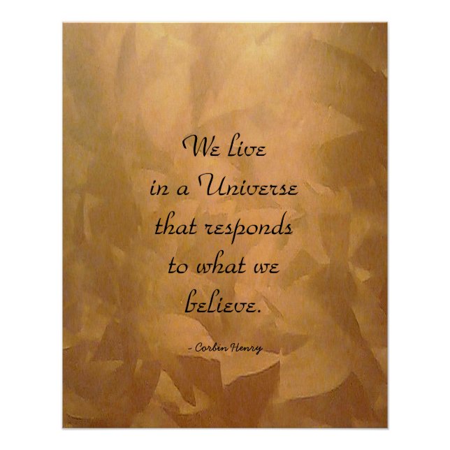 Póster Vivimos En Una Cita Universa - Cobre (Anverso)