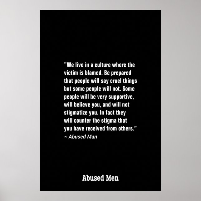 Póster Vivimos En Una Cultura Donde La Víctima... (Frente)