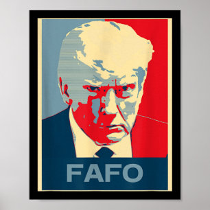 Póster Vivimos En Una Sociedad Trump Mugshot Black Lightw
