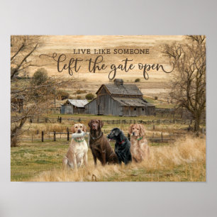 Póster Vivir Como Alguien Dejó La Puerta Abierta