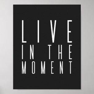 Póster Vivir en el momento Oferta Inspiradora