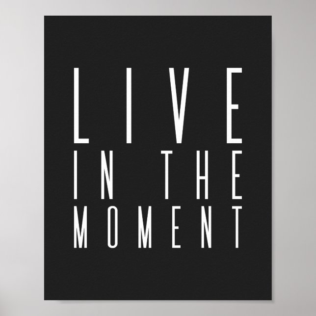 Póster Vivir en el momento | Oferta Inspiradora (Frente)