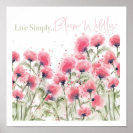 Póster Vivir Simplemente. Bloom Willy