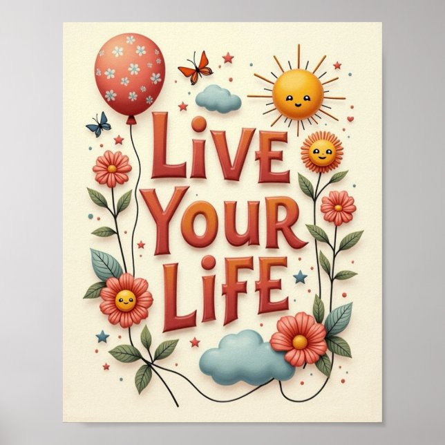 Póster Vivir tu vida (Frente)