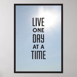 Póster Vivir un día a la vez