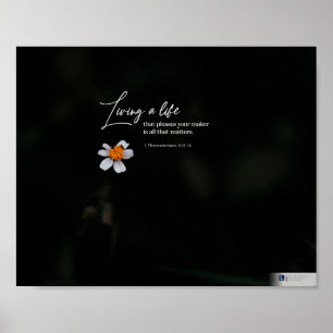 Póster Vivir Una Vida (1 Tesalonio 2:11-12)
